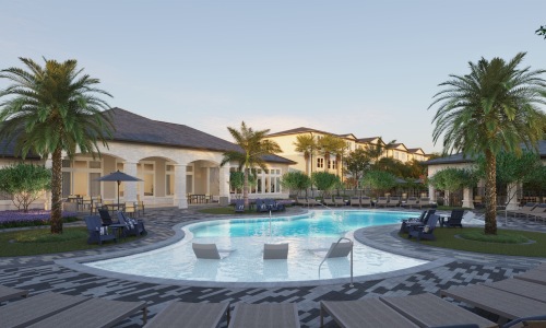 The essence of exceptional living a pool with in-water seating